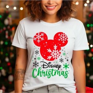 Disney Christmas custom T shirt Size Medium.